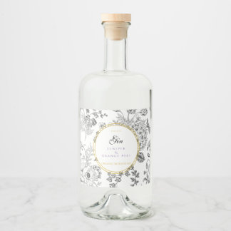 Personalisierte Ginbottle Spritflaskor Etikett