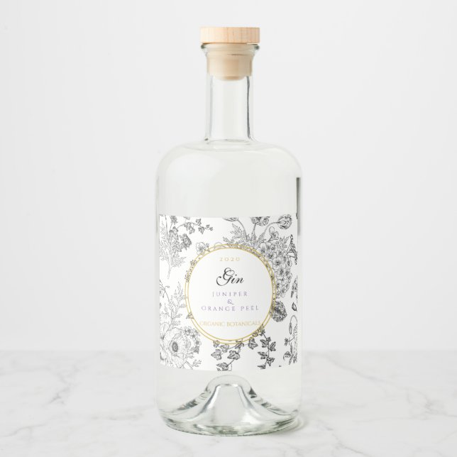 Personalisierte Ginbottle Spritflaskor Etikett (Framsida)
