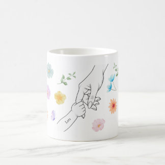 Personalisierte Mama Tasse mit Kinderhand Kaffemugg