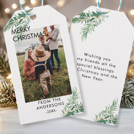 Personalisierte Photo Weihnachts- Geschenkanhänger Presentetikett