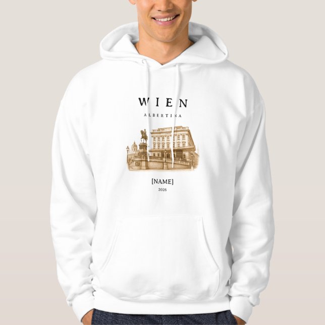 Personalisierte Wien Albertina | Name & Jahr Hoodie (Framsida)