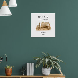 Personalisierte Wien Albertina | Name & Jahr Poster