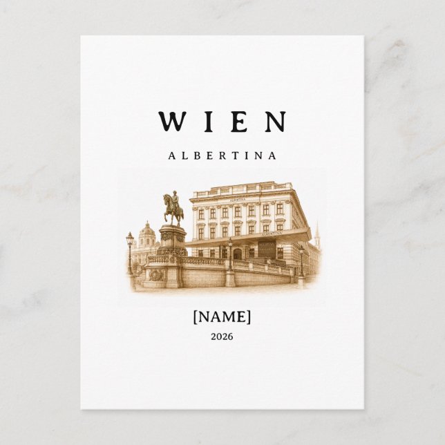 Personalisierte Wien Albertina | Name & Jahr Vykort (Framsida)
