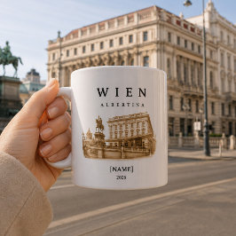 Personalisierte Wien Albertina Tasse | Name & Jahr Kaffemugg