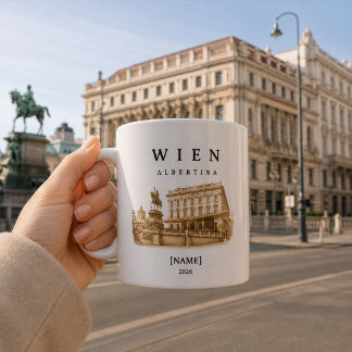 Personalisierte Wien Albertina Tasse | Name & Jahr Kaffemugg