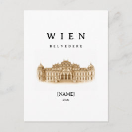 Personalisierte Wien Belvedere | Name & Jahr Vykort