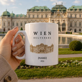 Personalisierte Wien Belvedere Tasse | Name & Jahr Kaffemugg