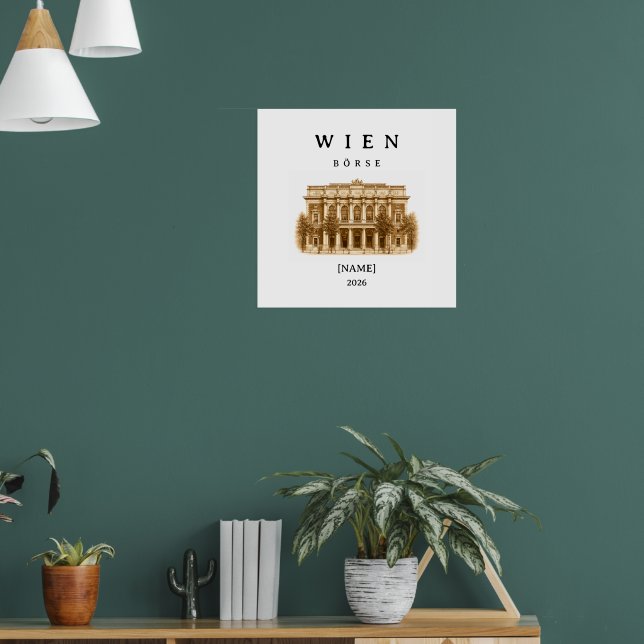 Personalisierte Wien Börse | Name & Jahr Poster (Vardagsrum 1)