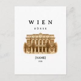 Personalisierte Wien Börse | Name & Jahr Vykort