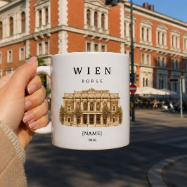 Personalisierte Wien Börse Tasse | Name & Jahr Kaffemugg