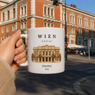 Personalisierte Wien Börse Tasse | Name & Jahr Kaffemugg