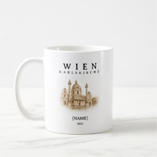 Personalisierte Wien Karlskirche Tasse | Name & Ja Kaffemugg