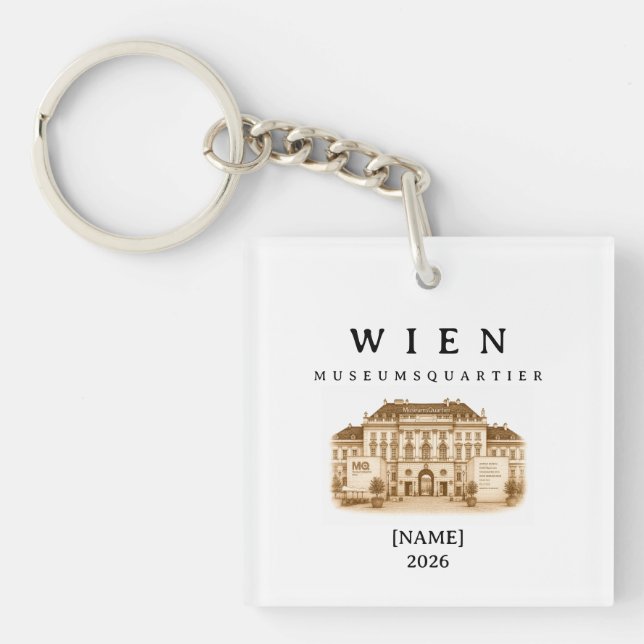 Personalisierte Wien Museumsquartier | Name & Jahr (Framsidan)