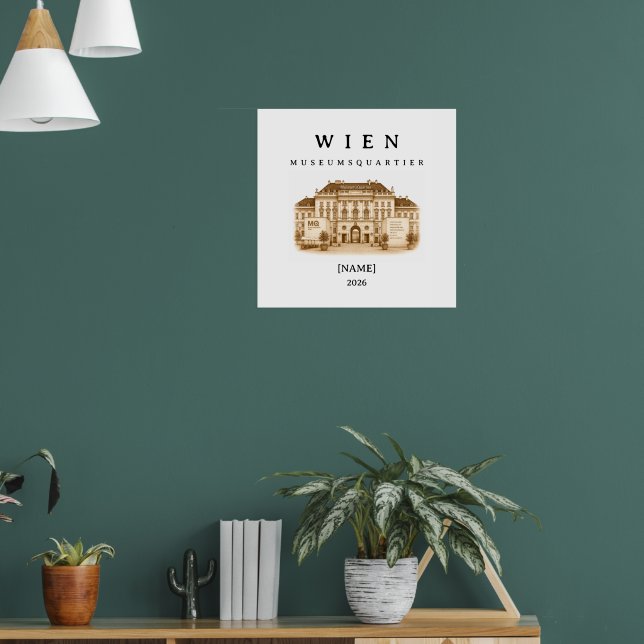 Personalisierte Wien Museumsquartier | Name & Jahr Poster (Vardagsrum 1)