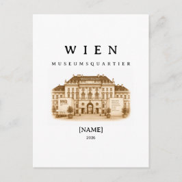 Personalisierte Wien Museumsquartier | Name & Jahr Vykort
