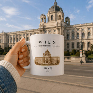 Personalisierte Wien Naturhistorisches Museum Kaffemugg