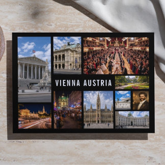Personalisierte Wien Österreich Foto-Collage Vykort