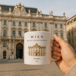 Personalisierte Wien Palais Liechtenstein Kaffemugg