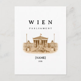 Personalisierte Wien Parlament | Name & Jahr Vykort