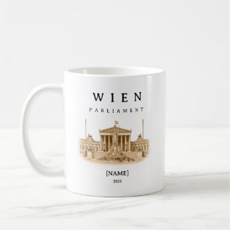 Personalisierte Wien Parlament Tasse | Name & Jahr Kaffemugg