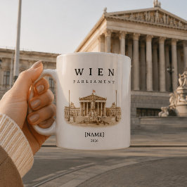Personalisierte Wien Parlament Tasse | Name & Jahr Kaffemugg