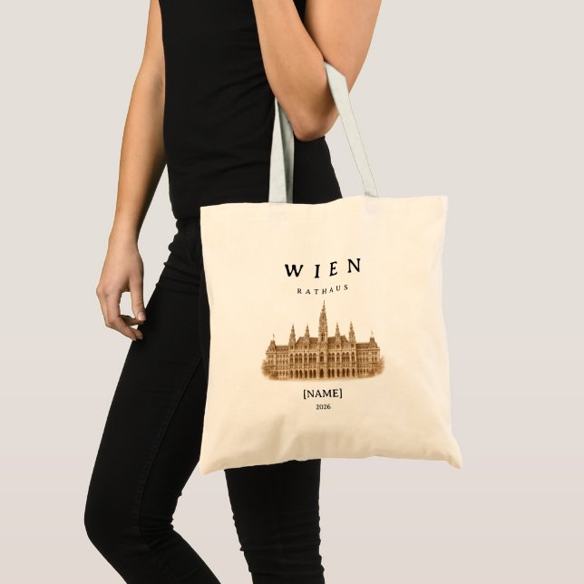 Personalisierte Wien Rathaus | Name & Jahr Tygkasse (Framsida (produkt))