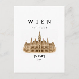 Personalisierte Wien Rathaus | Name & Jahr Vykort