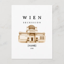 Personalisierte Wien Secession | Name & Jahr Vykort