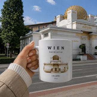 Personalisierte Wien Secession Tasse | Name & Jahr Kaffemugg