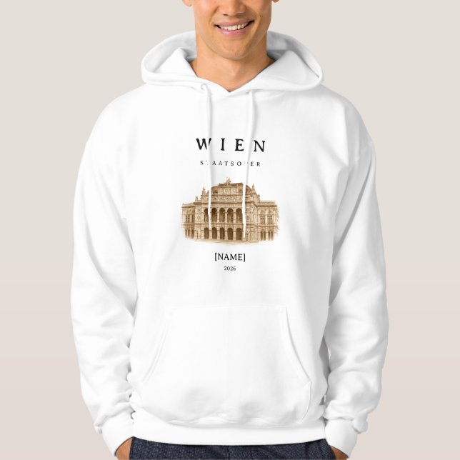Personalisierte Wien Staatsoper | Name & Jahr Hoodie (Framsida)