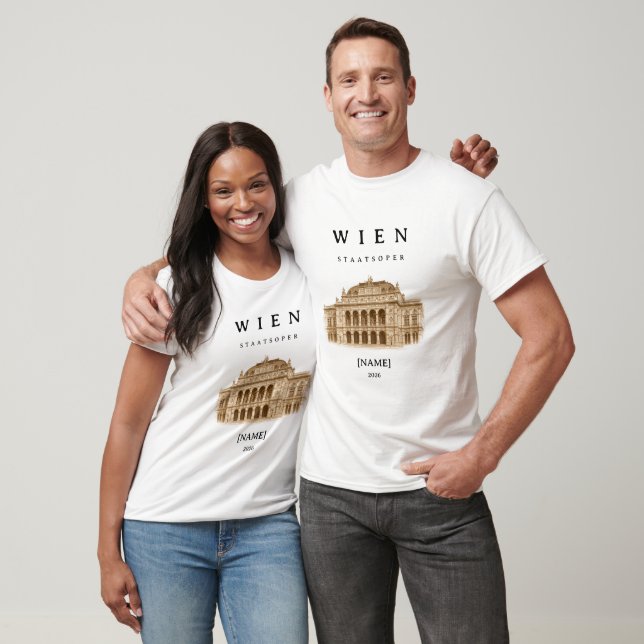 Personalisierte Wien Staatsoper | Name & Jahr T Shirt (Unisex)