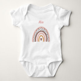Personalisierter Babybody mit Name und Regenbogen T Shirt