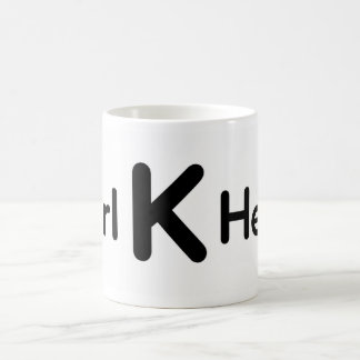 Personalisiertes Initialen-Design auf weißem Kaffe Kaffemugg