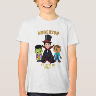 Personaliz Photo Costume Halloween fest För barn T Shirt