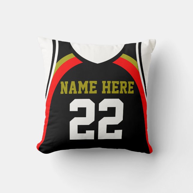 Personalizable basketJersey dekorativ kudde (Framsida)