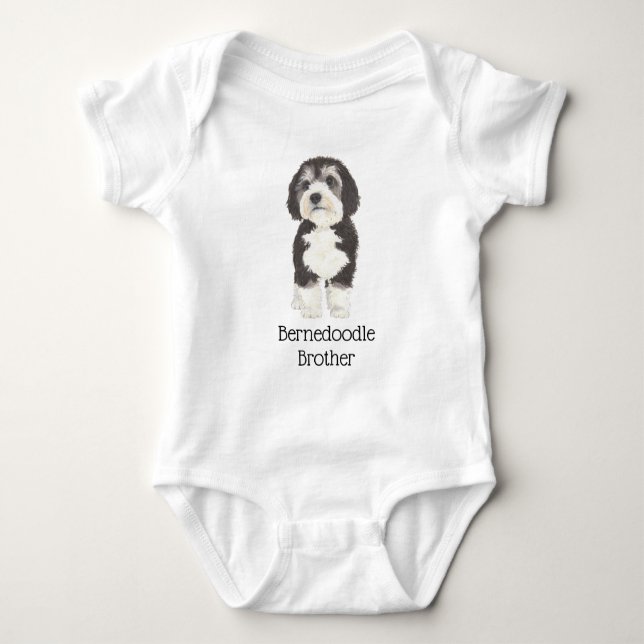 Personalizable Bernedoodle T Shirt (Framsida)