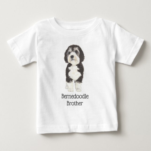 Personalizable Bernedoodle T Shirt (Framsida)