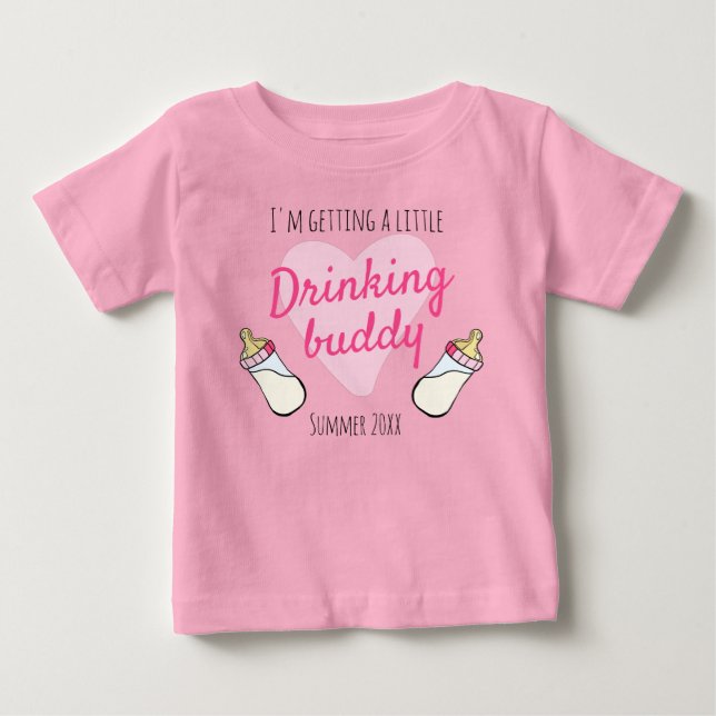 Personalizable Big Sister reveal T Shirt (Framsida)