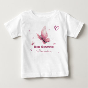 Personalizable Big syster vattencolor butterfly T Shirt