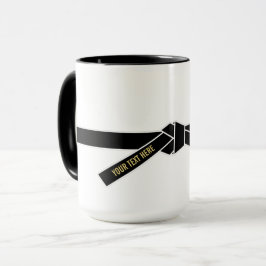 Personalizable Black Bälte (Kuro-obi) Mugg