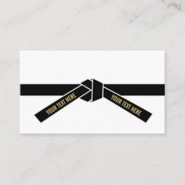 Personalizable Black Bälte (Kuro-obi) Visitkort