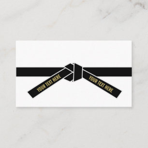 Personalizable Black Bälte (Kuro-obi) Visitkort