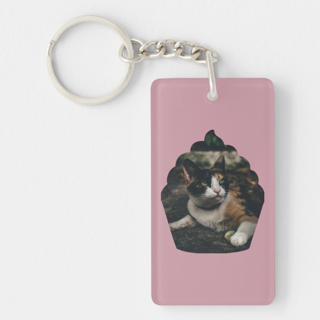 Personalizable Cupcake Pet Owner Keychain (Framsidan)