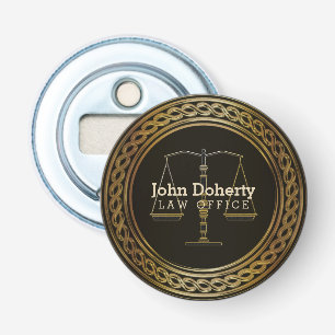Personalizable eleganta guld- fjäll av rättvisa flasköppnare