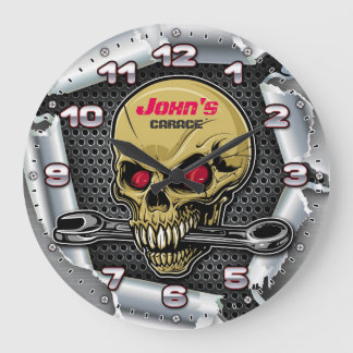 Personalizable för grotta för garageverktygman stor klocka