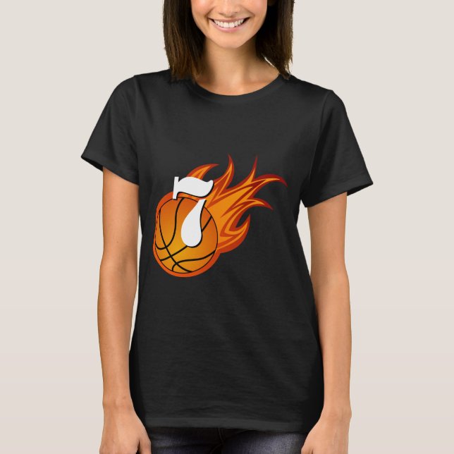 Personalizable kall basketskjorta tee (Framsida)