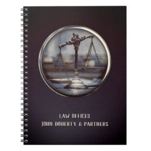 Personalizable Lawyer Scales of Justice Anteckningsbok