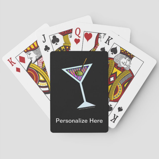 Personalizable MARTINI KONST som LEKER KORT Spel Kort (Baksidan)