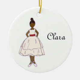 Personalizable Nutcracker Ballet Clara Keepsaké Julgransprydnad Keramik