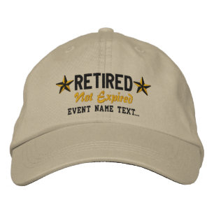 Personalizable redigerar textlyckligpension broderad keps